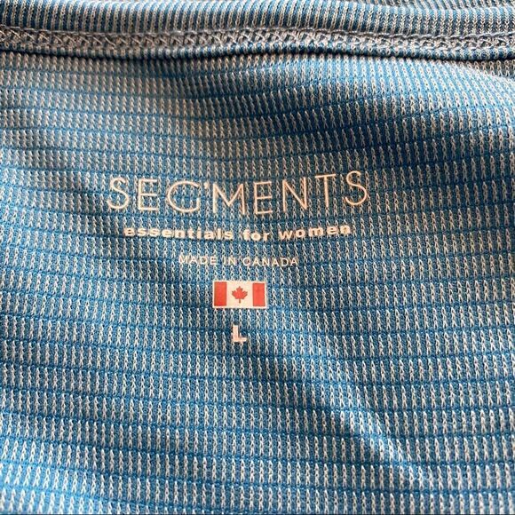 Seg’ments Light Blue 3/4 Sleeve Pullover Top Size Large - Picture 3 of 8